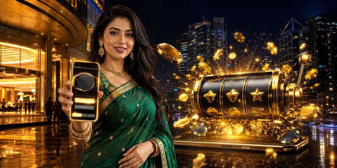 ঢাকায় শাড়ি পরা একজন নারী মোবাইলে jeeta লটারি স্ক্র্যাচ কার্ড খেলছেন