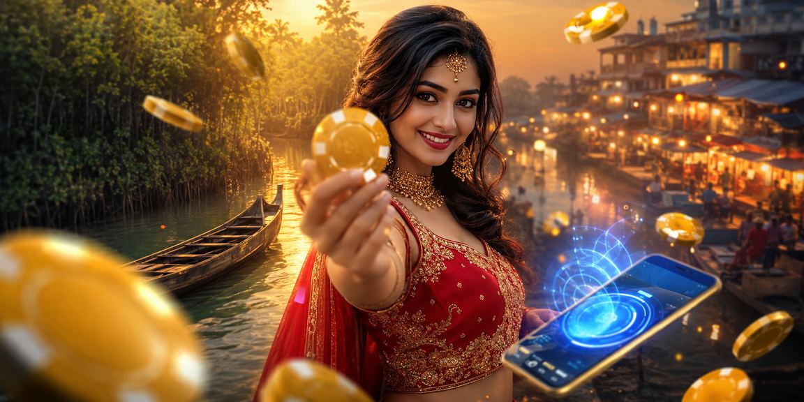 সুন্দরবন এলাকায় একজন বাংলাদেশি নারী নিরাপদে jeeta লটারি ব্যবহার করছেন